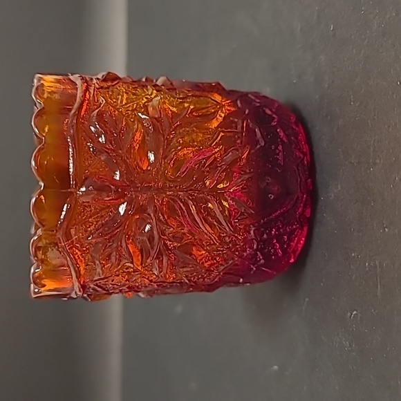 Vintage Marigold Carnival Glass Toothpick Holder - Picture 4 of 16